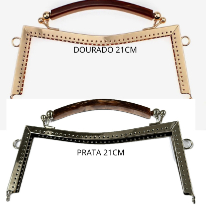 Fecho da Vovó Armação de Metal Para Bolsas de Crochê 21CM - Und