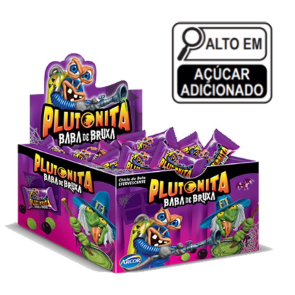 Chiclete Plutonita Baba De Bruxa C/36un - Arcor em Oferta na Shopee
