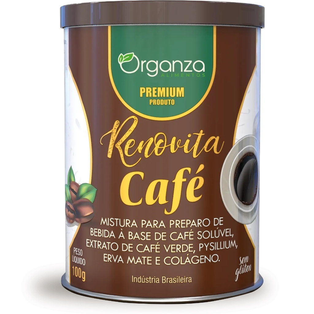 Café Solúvel Verde Com Psyllium E Colágeno - Organza em Oferta na Shopee