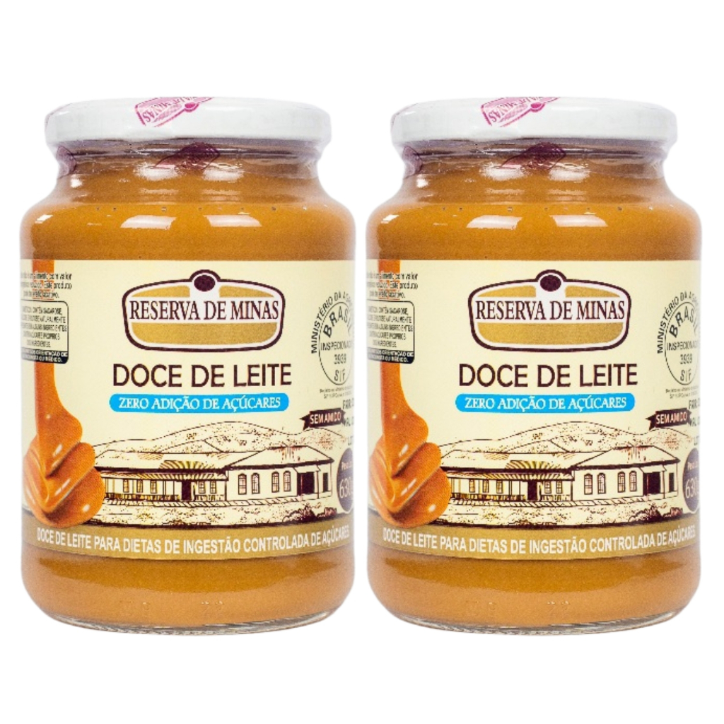 Kit 2 Unidades Doce de Leite Zero adição de Açúcar 630g Reserva de Minas em Oferta na Shopee
