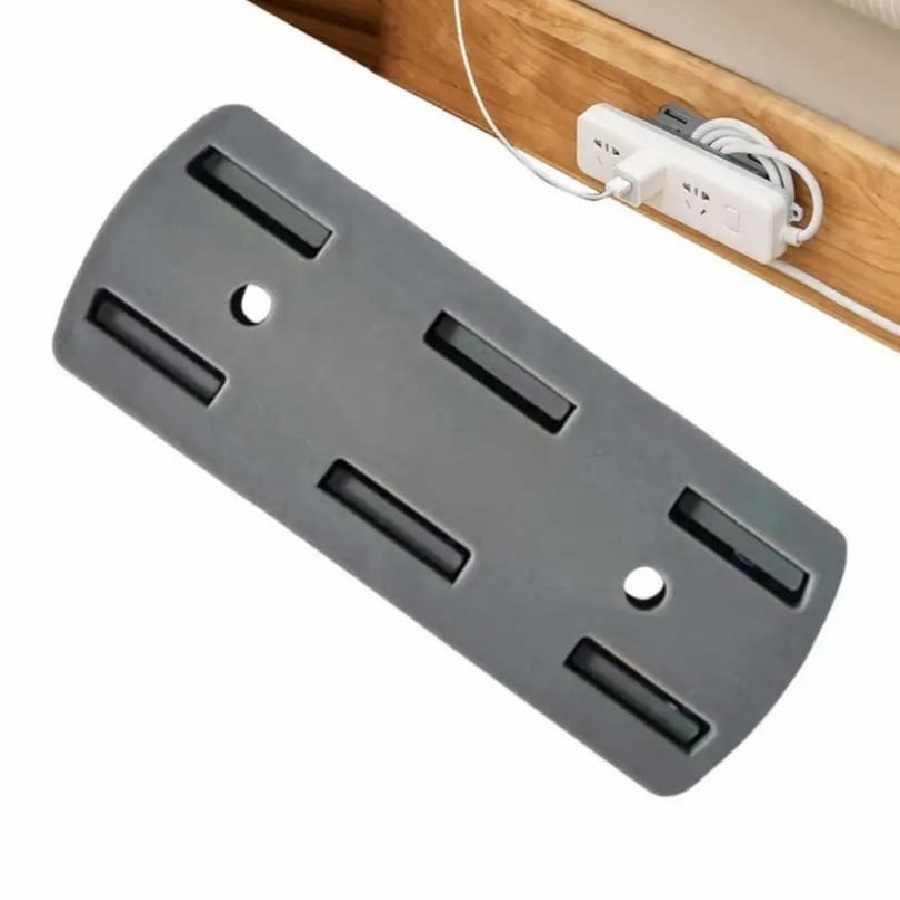 Suporte De Soquete 9.8 X 4Cm Com Adesivo Painel Fixador De Fio Autocolante Para Escritório