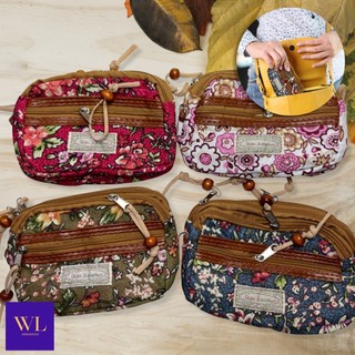 Bolsa Carteira Feminina Floral Com Zíper/ Porta Moedas/ Cartões e Documentos/ 3 Divisória…