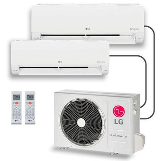 Ar Condicionado LG Dual Inverter Voice +AI Bi-Split Frio Evaporadoras 9.000+12.000 BTUs 220V