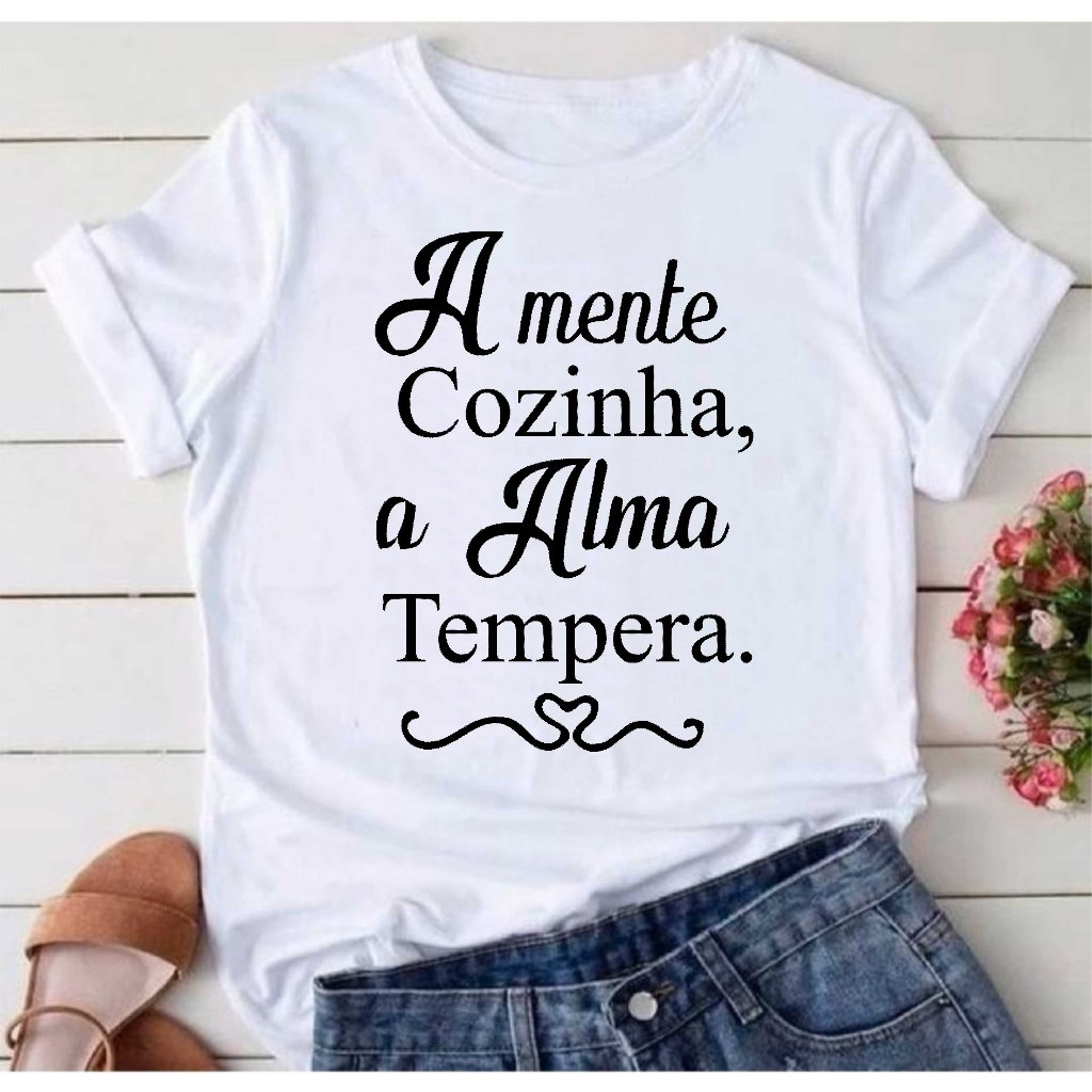 Camisa Gastronomia 1001 T-Shirt Camiseta  Blusa Feminina ou Masculina Unissex em Oferta na Shopee