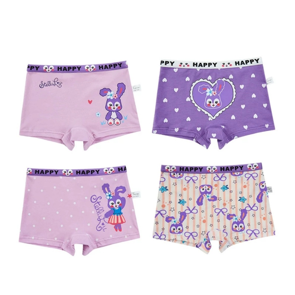 Kit 5 Calcinha Shortinho Feminina Infantil Boxer Calcinhas Algodão Confortável Estampas Sortidas
