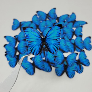 Borboleta de papel impressas - azul em Oferta na Shopee