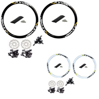 Par 2 Aro Vzan Vmaxx Aro 26 Parede Dupla Reforçado Dh Paredão Para  Freio A Disco + Raios Finos Pretos + Cubos Aço 36F em Oferta na Shopee