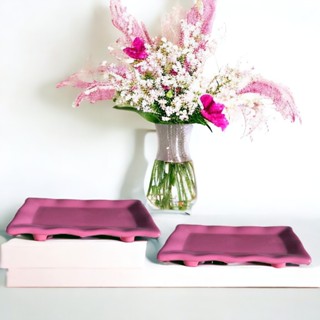 Kit c/ 2 Porta Docinho Ondulado Cerâmica Decoração de Festa Suporte Aniversário Chá de bebê em Oferta na Shopee