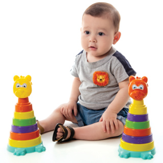 Brinquedo EducativoEmpilhar Amigo Urso 7 Peças 23cm - Desenvolvimento Coordenação Motora QUEEN SHOP em Oferta na Shopee
