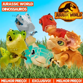 Boneco de Brinquedo Infantil Jurassic World Dinossauros T-Rex Carnotaurus Triceratops Articulado em Oferta na Shopee