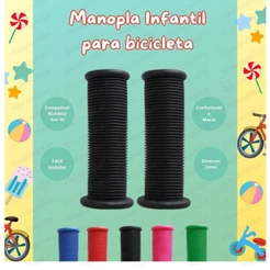 Manopla Para Bicicleta Mirim Infantil Cores Aro 16