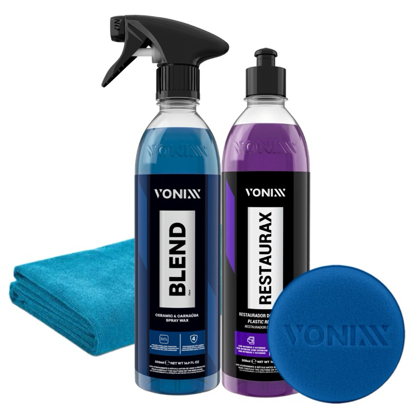 Cera Blend Restaurax 500ml + Aplicador Vonixx Pano Microfibra Líder