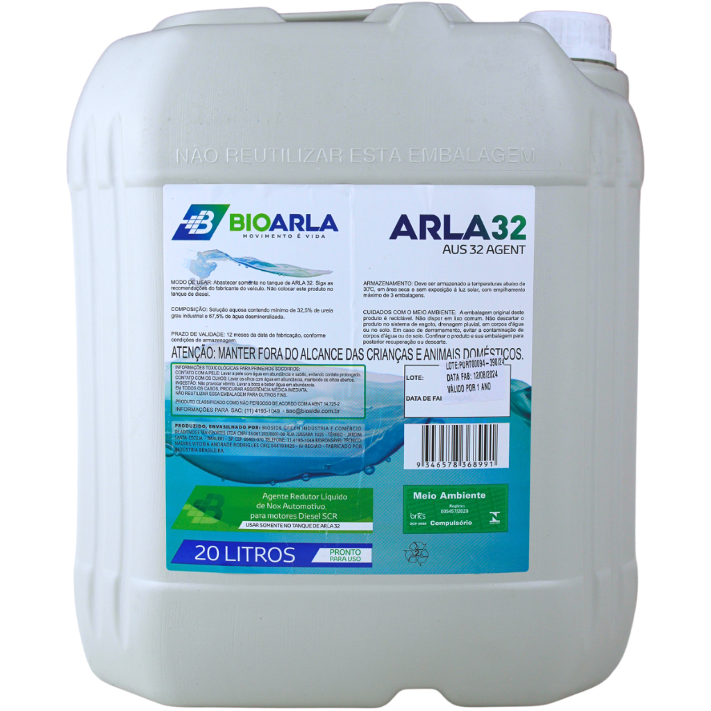 Arla 32 Balde 20 Litros Agente Redutor de Liquidos - Bio Arla | Piqueri Autopeças