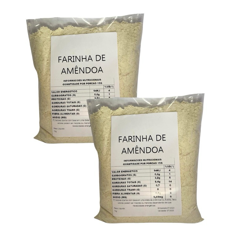 Farinha de amêndoa 2kg(PROMOÇÃO ) em Oferta na Shopee