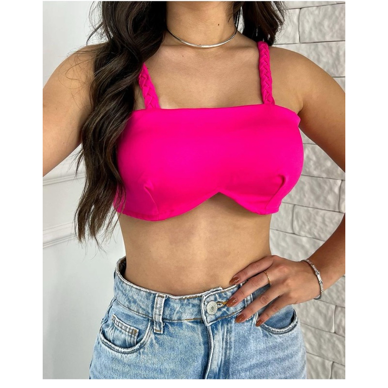 croped Feminino alfaiataria  tranzado /  alfaiataria con bojo em Oferta na Shopee
