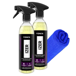 2 Izer Vonixx Descontaminante Ferroso Roda 500ml + Toalha Microfibra