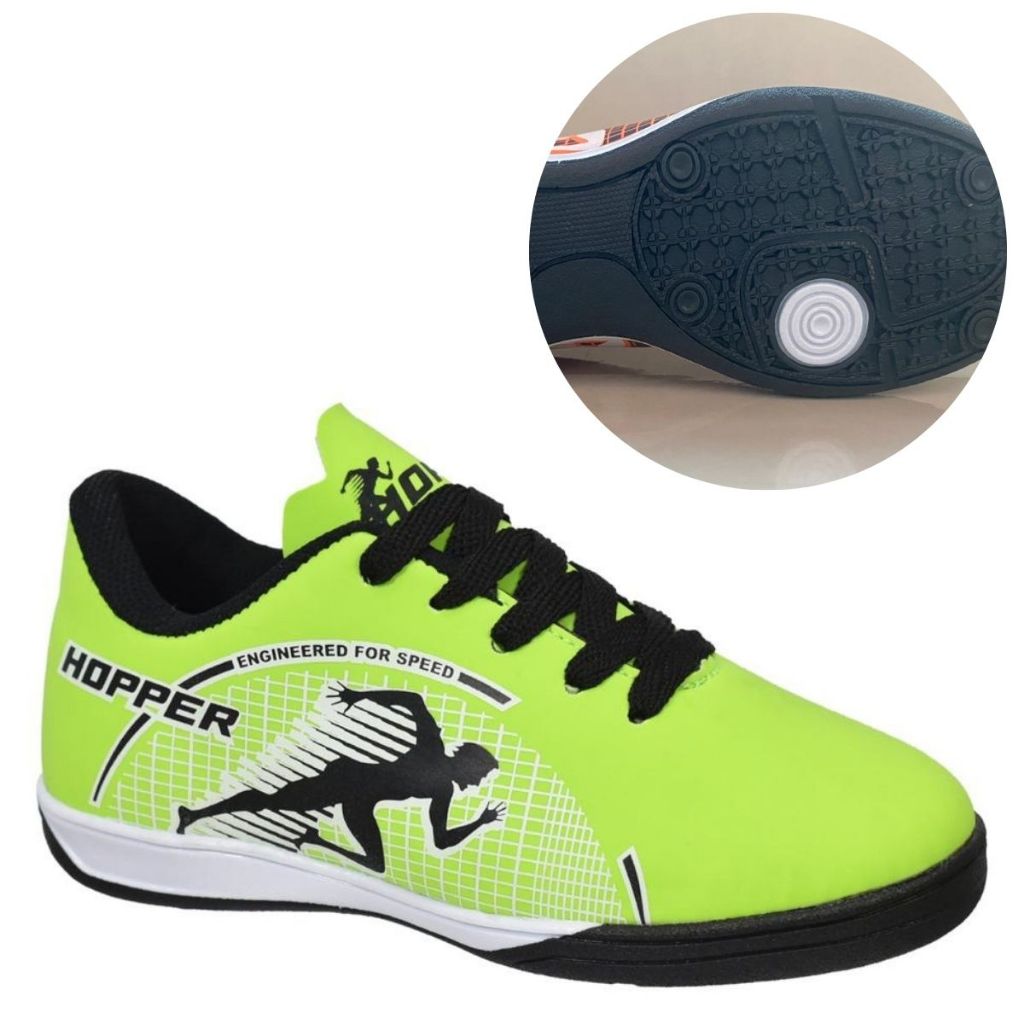 Chuteira Infantil Futsal Quadra Hopper - Tamanhos 26 a 33