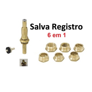 Salva Registro Completo 6 em 1 Com Vedante e parafuso em Oferta na Shopee