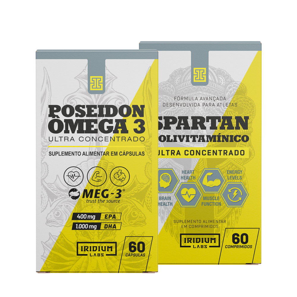 Poseidon Ômega 3 + Spartan Polivitamínico Ultra Concentrado em Oferta na Shopee