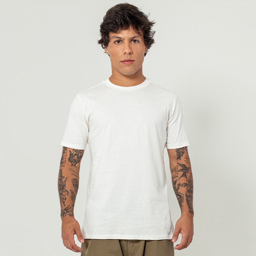 Camiseta Masculina Basic Casual Off White - Men Clothes