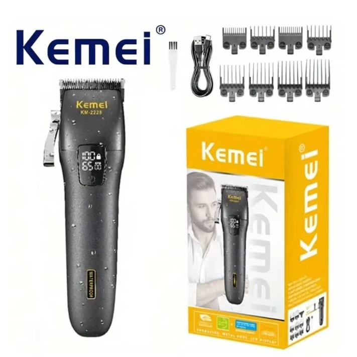 KEMEI km-2228 Cordless Hair Clipper Homem 150 Minutos Cordless Trimmer Cabelo Elétrico 5W BIVOLT USB - Beauty
