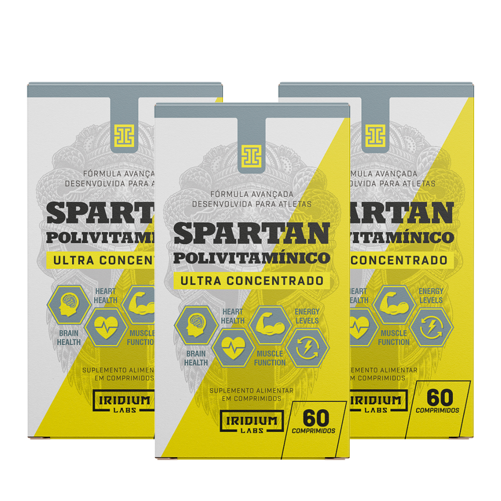 Kit 3x Spartan Polivitaminico Ultra Concentrado - 60 compS - Iridium Labs - Health