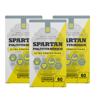 Kit 3x Spartan Polivitaminico Ultra Concentrado - 60 compS - Iridium Labs em Oferta na Shopee