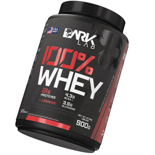 100% Whey Protein Concentrado Pote 900g Dark Lab - Proteina 100% Concentrada, BCAA, Glutamina em Oferta na Shopee