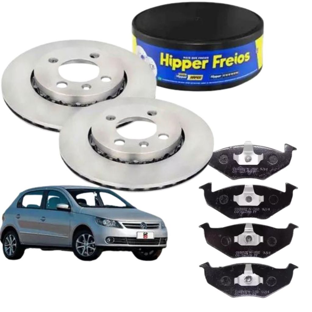 Kit Disco Dianteiro E Pastilha Freio Gol Saveiro Voyage 1.0 1.6 8v 2008 á 2018 Leia a Descrição em Oferta na Shopee
