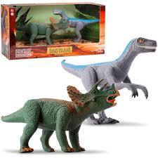 Velociraptor E Triceratops Dino Island 1565 - Silmar