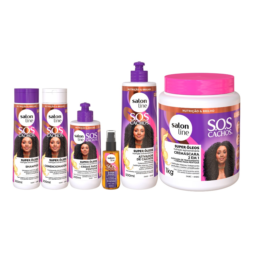 Kit SOS Cachos Super Óleos Linha Completa