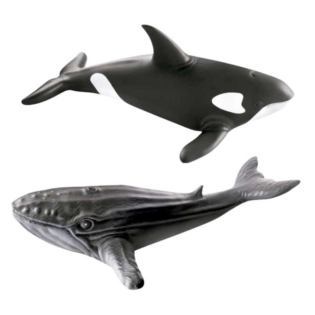 Baleia de Brinquedo Animais Aquáticos Marinhos Orca Jubarte Vinil Macio