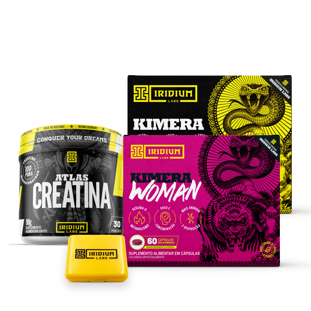 Kit Kimera Thermo + Kimera Woman + Creatina 90g + Porta Caps - Health