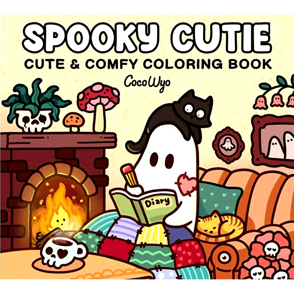 kIT 42 DESENHOS PARA COLORIR E PINTAR  COMPLETO SPOOKY CUTIE