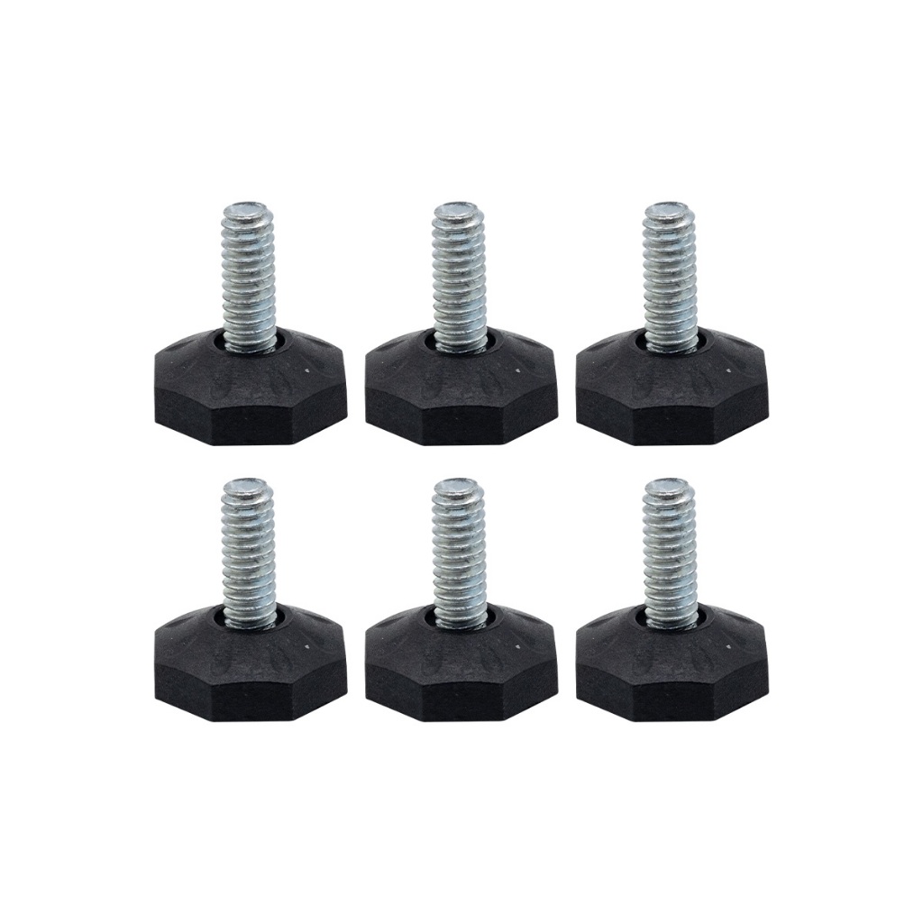 6 Pçs Pés Nivelador Sapata Para Movel Armarios 1/4x3/4 2,4cm