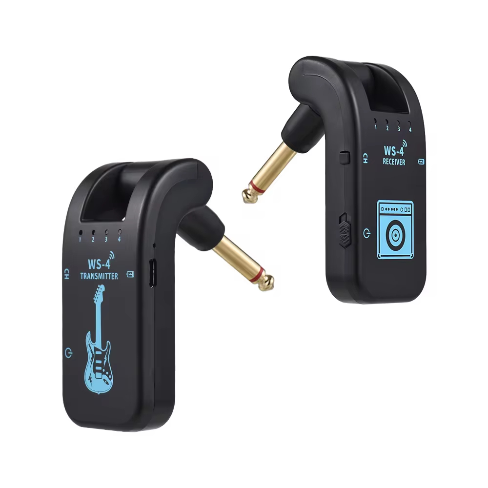 Transmissor Receptor Articulado KZM Profissional WS-4 Sem fio P10 Guitarra Violão Baixo Violino Cavaquinho Ukulele