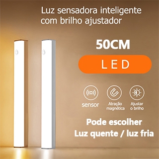 50CM Luz LED Sem Fio sensor De Inteligente Do Guarda-Roupa Quarto De Conveniência Carregamento USB