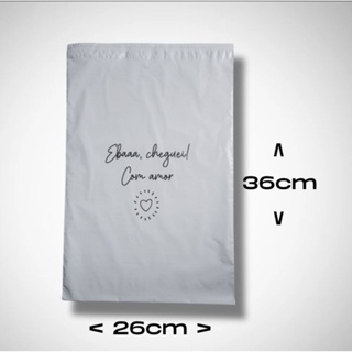 KIT Embalagem Correios 26x36 Personalizada Envelopes de Segurança Para envio (Mod. Com Amor) em Oferta na Shopee