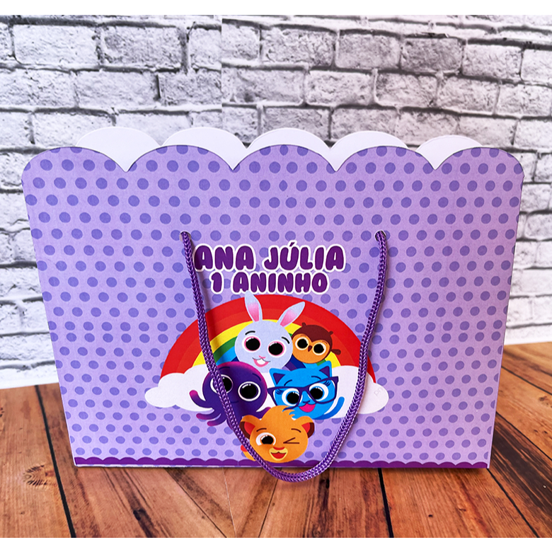 10 Sacolinhas  Bolofofos Roxo Personalizadas Com Nome e Idade Para Festas Bolofofo em Oferta na Shopee