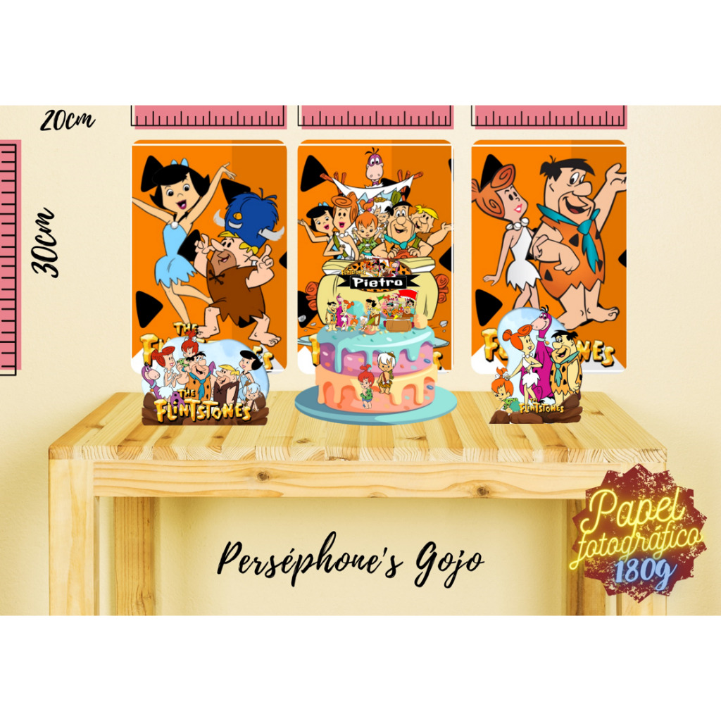 Kit é só um Bolinho Tema Flintstones em Oferta na Shopee