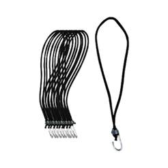 kit Extensor Elástico Corda Fixador Lona Caminhão Moto Carro Carga 35cm Preto