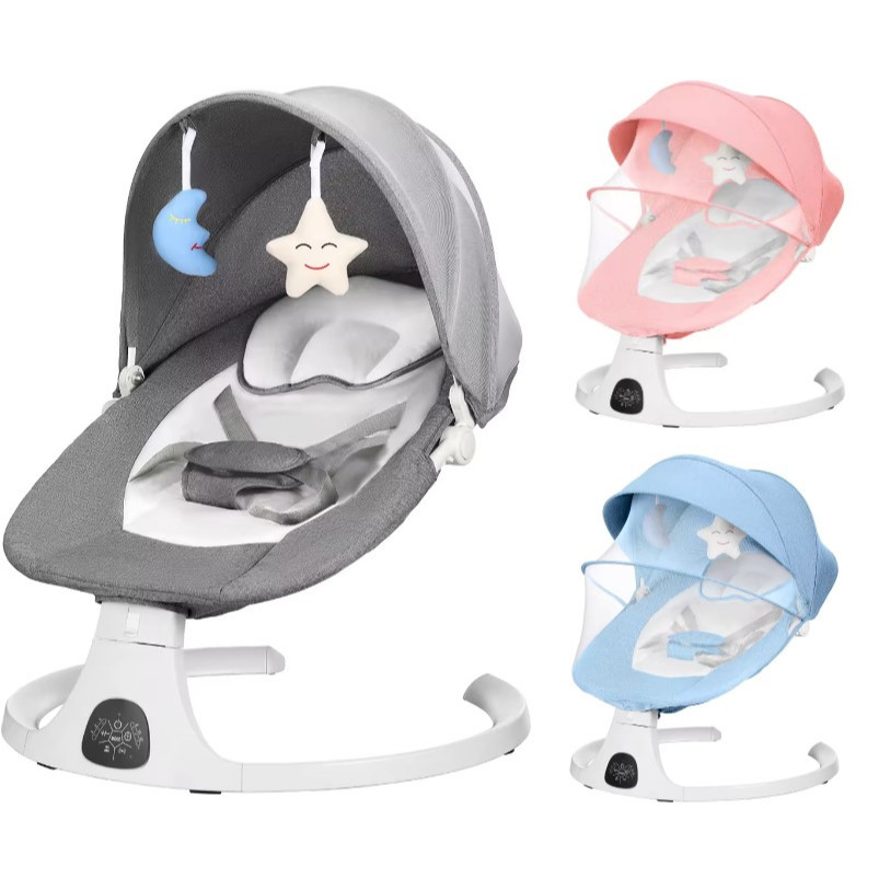 Cadeira De Descanso Para Bebê Cadeirinha Infantil De Balanço Automática Musical Com Mosquiteiro