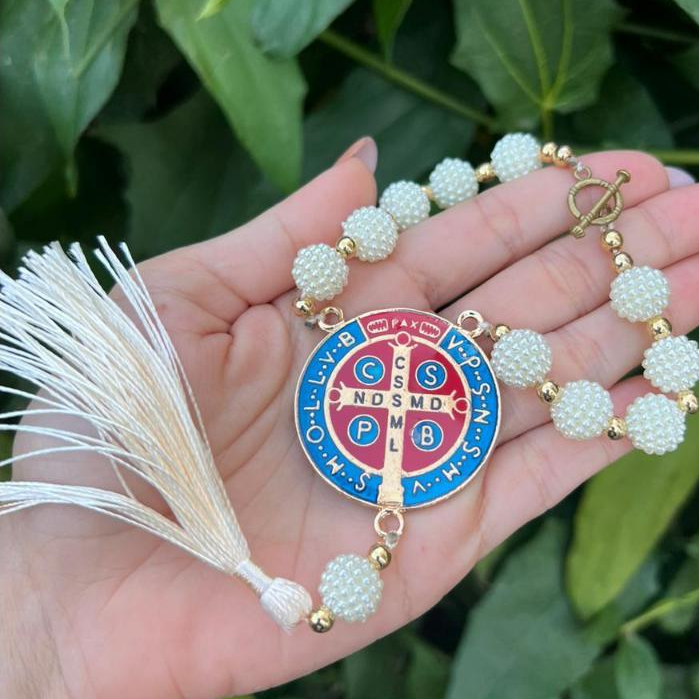 Adorno Dezena São Bento Enfeite Carro Dezena Medalha De São Bento em Oferta na Shopee