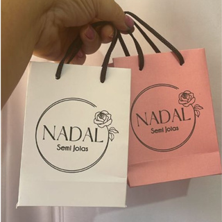 Kit com 10 Mini Sacolinhas Personalizada com sua logo ou como desejar em Oferta na Shopee