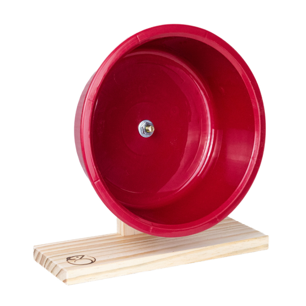 Rodinha de madeira Silenciosa 20cm com Rolamento Para Hamster Gerbil Roedores