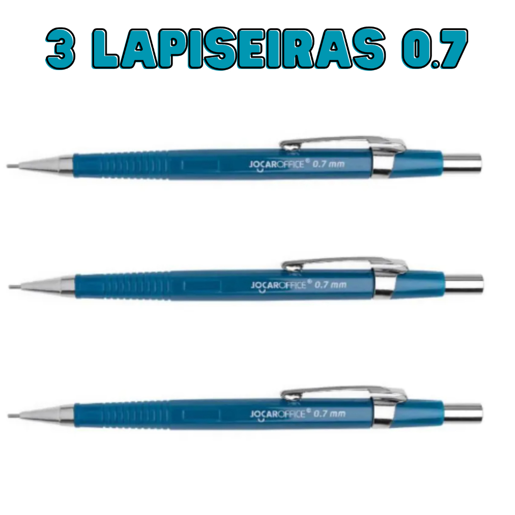 LAPISEIRA 0.7 JOCAR TECNICA HEXAGONAL- 3 UNDADES em Oferta na Shopee