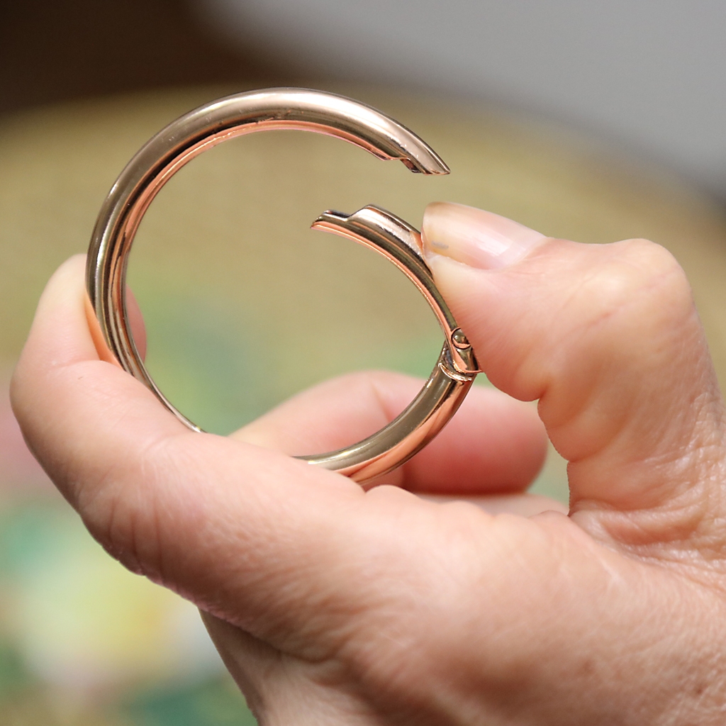 Mosquetão Argola Dourado 44 Mm  Kit  2 Unidades