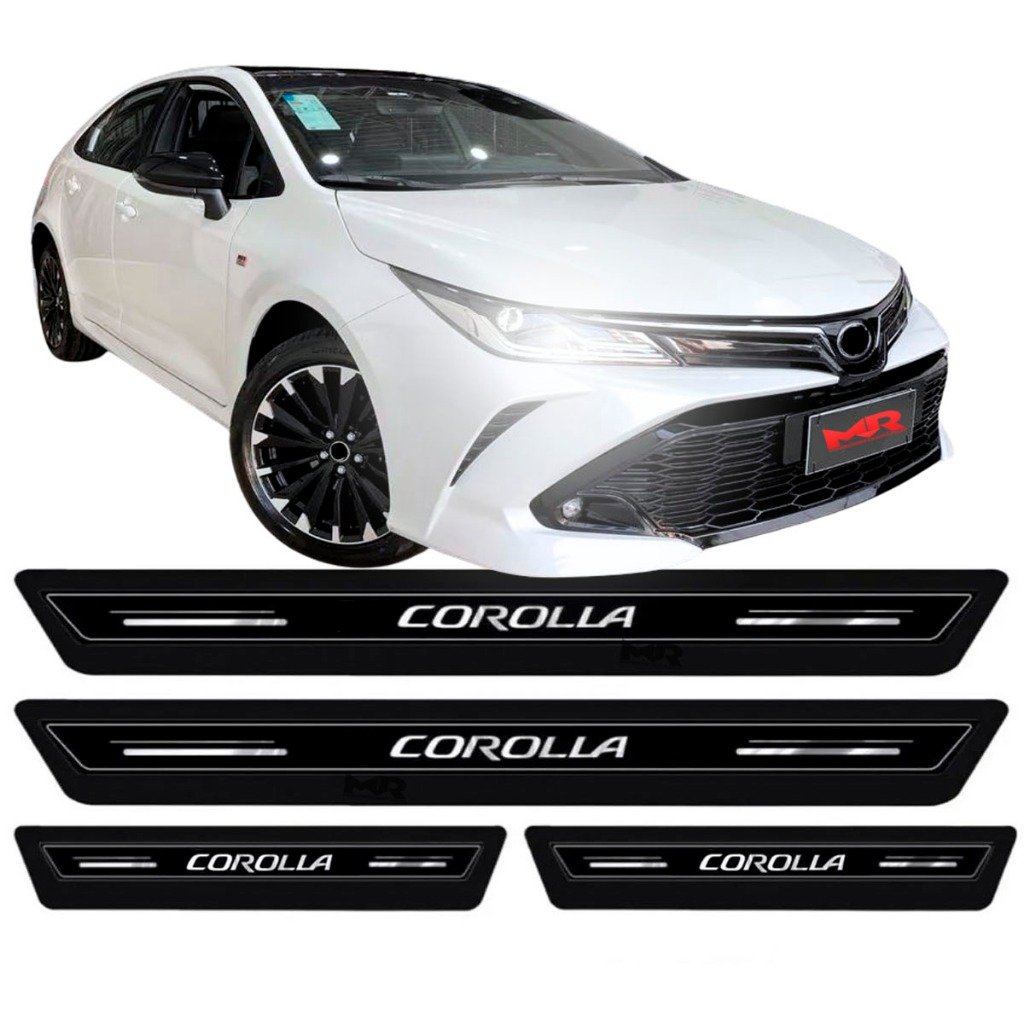 Jogo Soleira Resinada Proteção Porta Corolla 2023 2024 2025 em Oferta na Shopee