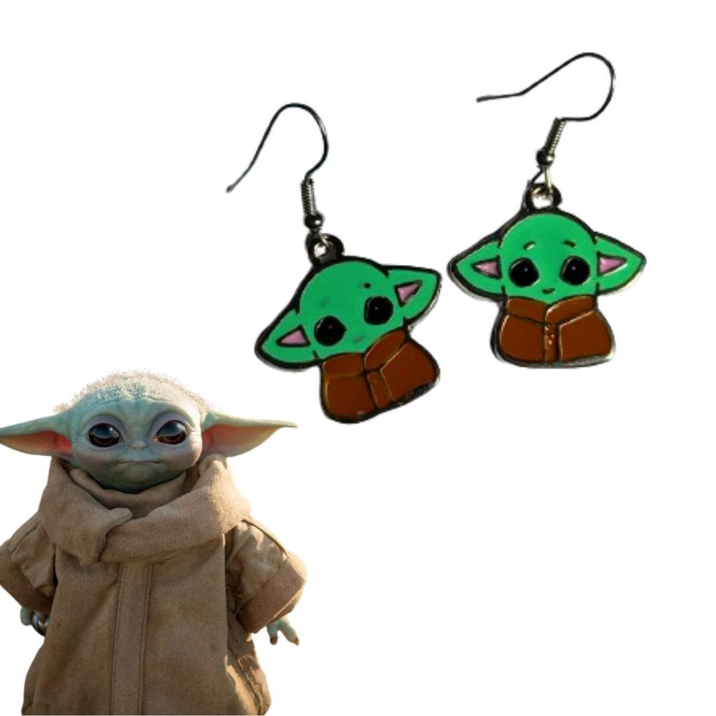 Brincos Baby Yoda Mestre Yoda Mandalorian Star Wars Bicudos