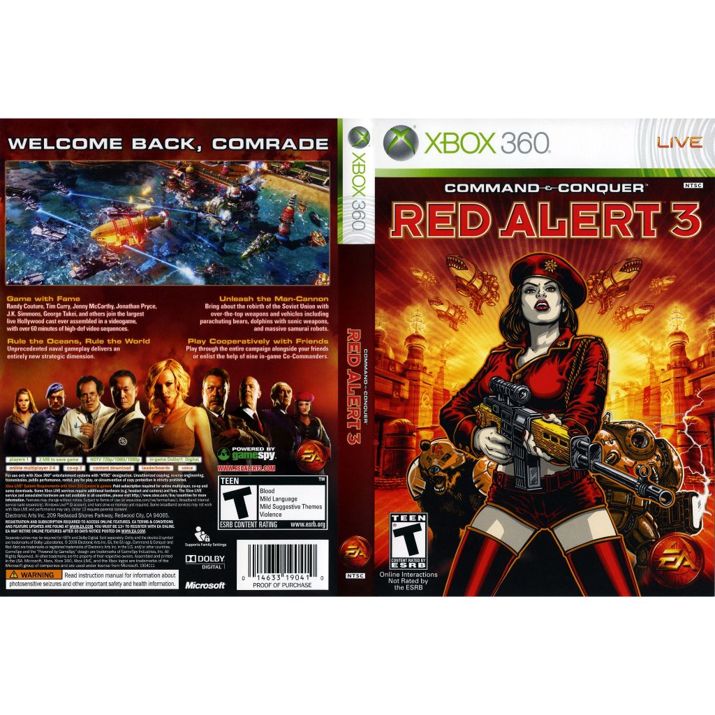 Command and conquer red alert 3 P/ XBOX360 (LTU/LT/JTAG/RGH)